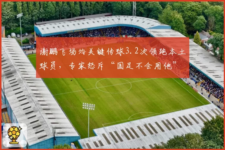 谢鹏飞场均关键传球3.2次领跑本土球员，专家怒斥“国足不会用他”